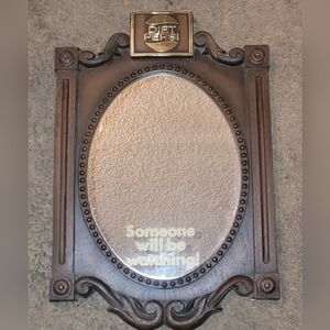 Pepsi Decorative Wall Mirror with Brown Frame